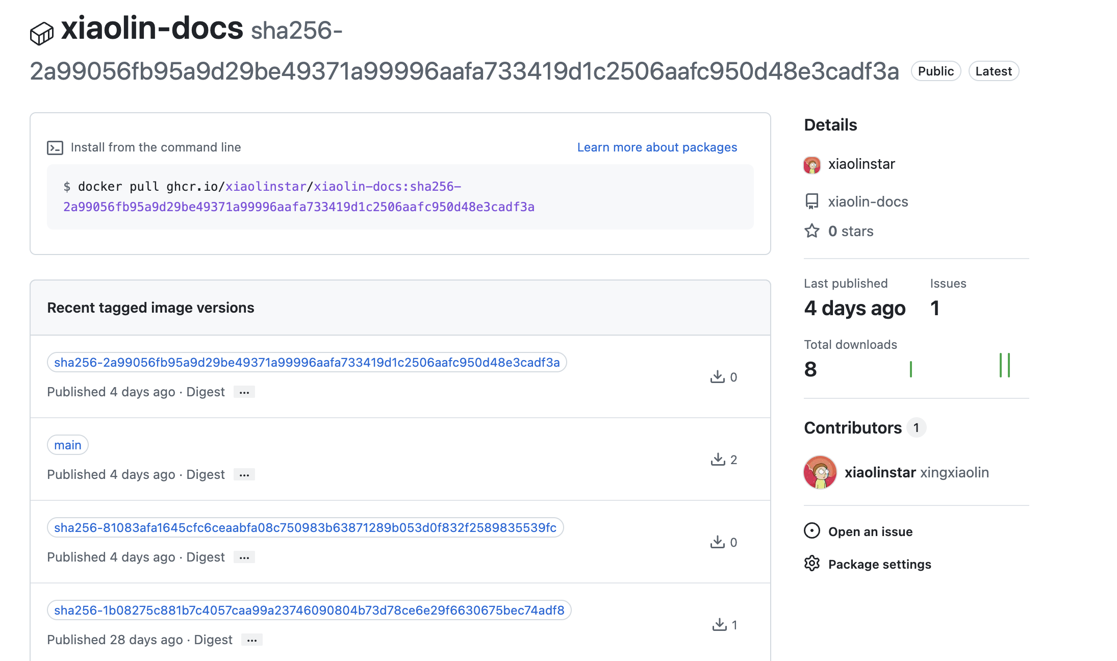 GitHub-Package 执行结果